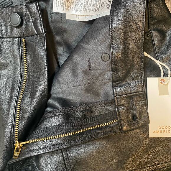 Good American Faux Leather Pants Size 10/30 Fairy Grunge Edgy Glam Going Out - Picture 11 of 14